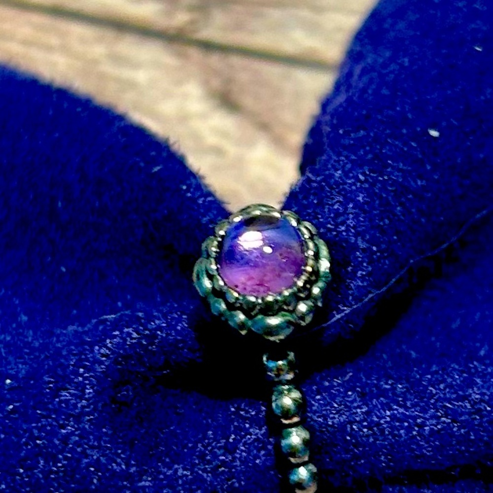 Pandora Sterling silver amethyst ring